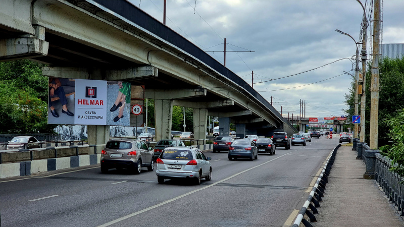 Билборд 6×3 м — Воронеж, Северный мост, опора моста 6 (направление правый берег), фото 1