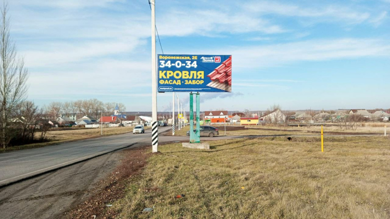 Билборд 6×3 м — Лиски, (Давыдовка, въезд в с.Дракино), фото 1